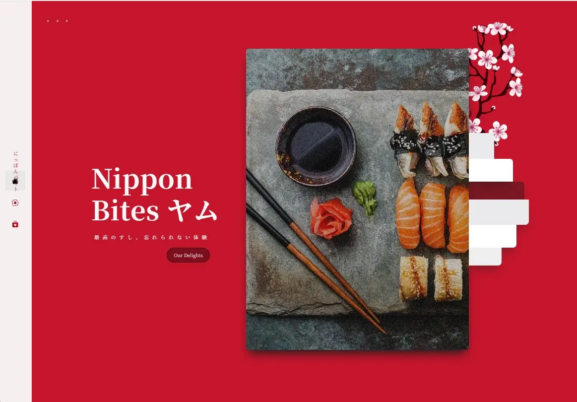 A screenshot of a sushi restaurant website | Digital marketing for small businesses, Blackmatter Marketing Agency