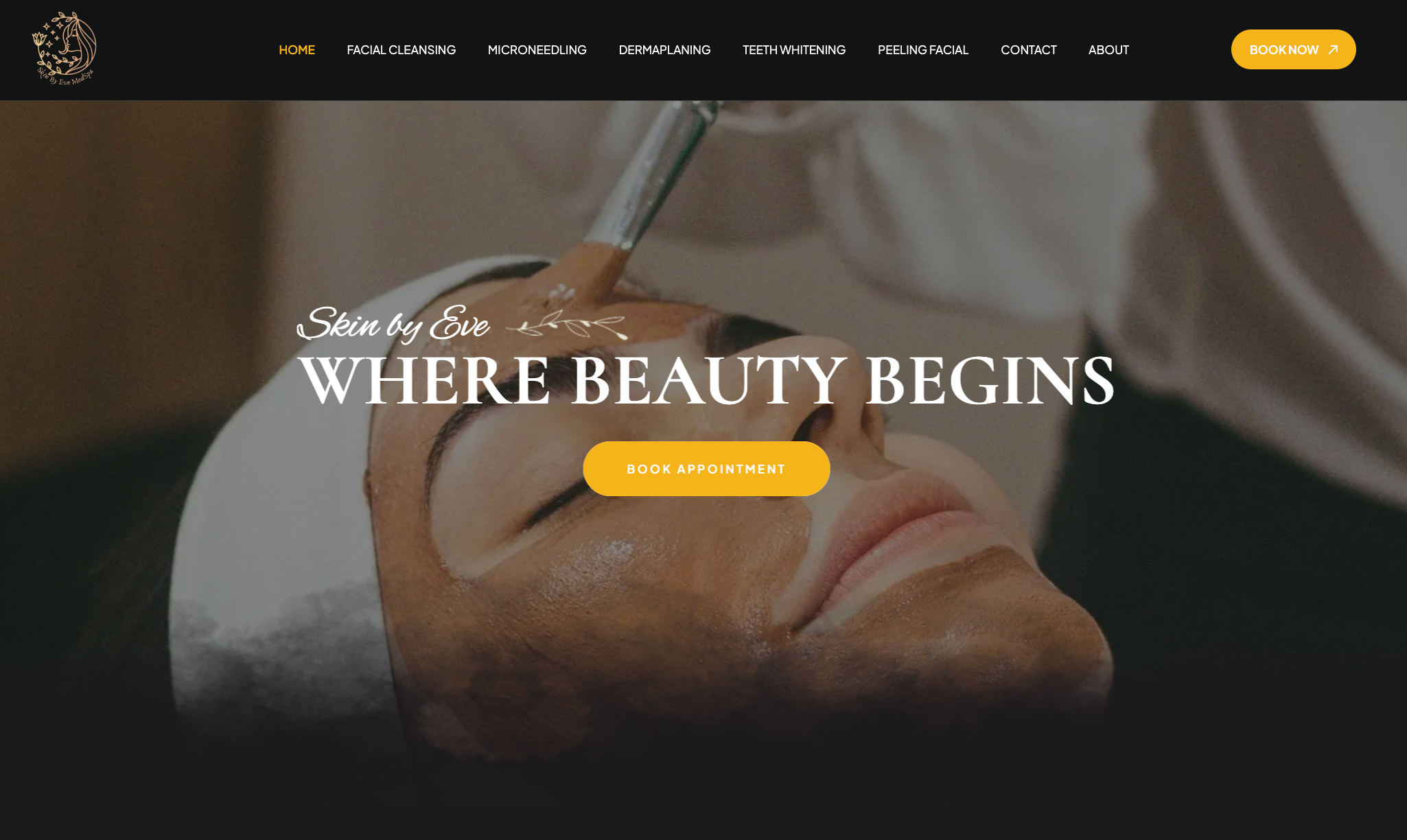 A screenshot of a beauty care website | Digital marketing for small businesses, Blackmatter Marketing Agency